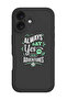 iPhone 16 Plus Black Protective Liquid Silicone Shockproof Case - always say yes to