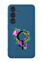 Protective Liquid Silicone Shockproof Case For Samsung Galaxy S25 Plus (Blue) - womens day floral