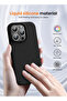iPhone 16 Pro Max Black Protective Liquid Silicone Shockproof Case - H& mouse pointer - 2