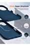iPhone 16 Blue Protective Liquid Silicone Shockproof Case - H& mouse pointer - 4
