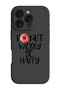 iPhone 16 Pro Max Black Protective Liquid Silicone Shockproof Case - Donut worry be happy