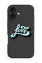 iPhone 16 Black Protective Liquid Silicone Shockproof Case - Be Happy