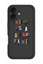 iPhone 16 Plus Black Protective Liquid Silicone Shockproof Case - Good time