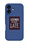 iPhone 16 Blue Protective Liquid Silicone Shockproof Case - legends are always