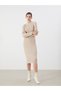 Esvab • Modern & Distinctive Half Fisherman Roba Collar Knitwear Dress