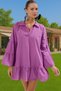 Women's Floral Print Mini Beach Dress Cotton Summer Casual Design Indispensable in Summer - 4