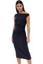 Women's Midi Length Striped Dress Asymmetrical Collar Woven Fabric Summer Casual Chic Special Occasions
