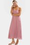 Women Maxi Pleated a Line Tulle Dress Knitted Fabric Comfortable Casual Style Summer's Must-Have - 4