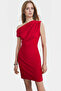 Women's Mini Bodycon Woven Dress Asymmetrical Collar Summer Stylish Design Summer's Must-Have - 3
