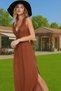 Women's Maxi Dress Crinkle Viscose Woven Waist Cutout Summer Beach Daily Use Special Occasions - 3