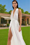 Women's Maxi Beach Dress V Neck Thick Strap Crinkle Viscose Summer Summer Indispensable