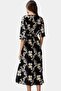 Women's Maxi Dress Floral Pattern A-Line Double Breasted Collar Viscose Summer Casual Quality Material - 5