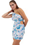 Women's Floral Pattern One Shoulder Mini Dress Knitted Fabric Summer Graduation Daily Use Weekend