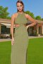 Women's Maxi Knitted Dress Halter Neckline Striped Pattern Summer Beach Chic Summer's Indispensable - 3