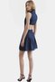 Women's Denim Mini Dress Shirt Collar Cut Out Detail Cotton Casual Summer Quality Material - 4