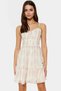 Women's Floral Mini Chiffon Dress with Lining Heart Collar Summer Casual Combination Summer Indispensable - 3