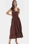 Women's Maxi Dress Terrycotton Fabric Square Collar Summer Casual and Special Occasions Quality Material - 3