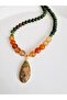 Unakit and Agate Natural Stone Necklace 50 cm - 3
