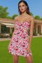 Women S Floral Mini Dress V Neck Skater Cutout Viscose Summerwear Beach Summer Indispensable - 3