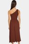Women's One Shoulder Midi Dress Woven Fabric Stylish Summer Casual Use a Must Have in Summer - 4