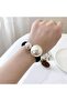 2 قطعة مشبك مطاطي مطرز باللؤلؤ على شكل سيميت Xp-0766
