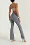 Blue-Grey Women's Miya Flared Jeans High Waist Jeans (Extra Comfortable)