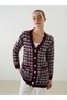 Sparkling Choices from Shining Store |   V-Neck Patterned Women's Knitwear Cardigan - 3