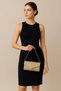 Women's Silvery Black Piping Envelope Box Shoulder Bag - 2