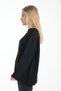 Oversize Basic Kadın Siyah Uzun Kazak - 7