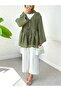 Double Tie Lined Modal Kimono -Khaki