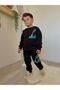 Charactered Striped Boys' Double Tracksuit Set