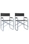 Director's Chairs 2 pcs Steel Black