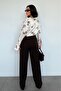 Brown High Waist Women's Palazzo Pants Mg2506 - 5