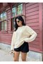 Dgn's Hair Braided Circle Neck Soft Textured Women's Knitwear Sweater - 2