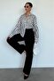 Black High Waist Women's Palazzo Pants Mg2506 - 6