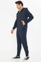 Men's Full Zip Hooded Tracksuit Set Indigo 5816-İ - 4