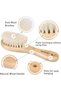 Baby Hair Brush and Comb Set for Newborns & Toddlers - Natural Soft Goat Bristles and Wooden - 5