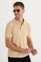 Men's 5-Pack White-Blue-Stone-Mink-Khaki Slim Fit Cotton Plain Pique Polo Neck T-Shirt - 6