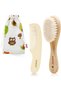Baby Hair Brush and Comb Set for Newborns & Toddlers - Natural Soft Goat Bristles and Wooden
