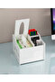 Desktop Multifunctional Storage Box Cosmetics Storage Tissue Box 18.5x12x17cm - 2