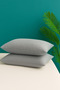 2-Piece Bead Silicone Fiber Filler Gray Color Microfiber Pillow, 800 Grams Standard Hotel Pillow 50X70 cm - 2