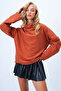 Women's Cinnamon Wide Stand Collar Self Textured Low Sleeve Oversize Blouse Alc-X14369 - 2
