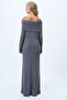 Anthracite Madonnayaka Soft Textured Long Dress Alc-X14380 - 6