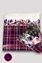Flower Bouquet Wrapping Paper - Plaid Pattern Snowflakes (Christmas Happy New Year) 55X55Cm (10 Pieces)