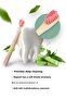 Pink Bamboo Toothbrush - Soft (soft) + Stainless Steel Tongue Cleaner + Toothbrush Cup - 6