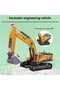 Metal Crawler Excavator with Bucket and Hook Crane Toy Construction Machinery Set - 5