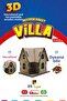 3D Paintable Wooden Villa Model - Educational Toy for Children