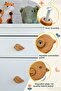 Left Facing Bird Patterned (1 Pc) Baby Kids Room Wooden Furniture Cabinet Drawer Handle - 2