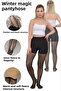 Magic Women's Winter Warm Thermal Black Pantyhose with Fleece Inside