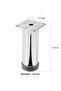 Furniture Leg Metal Bottom Adjustable 42 Mm Chrome Leg 25 Cm - 2